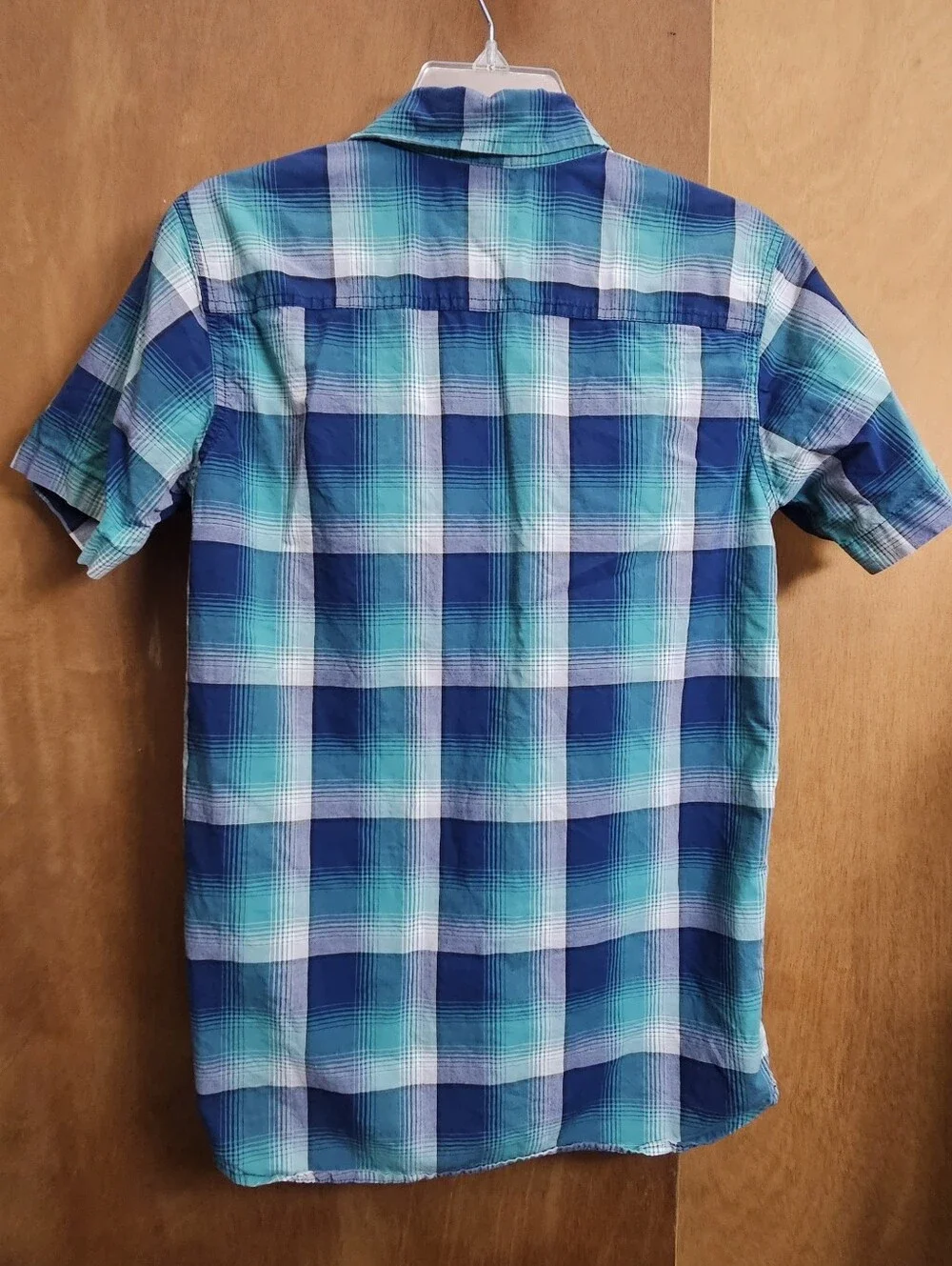 GAP KIDS big boys 16 XXL plaid Short sleeve buttoned shirt boy youth regular top